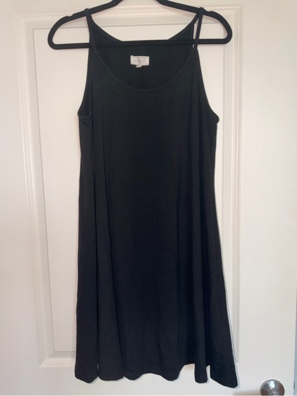Lou & Grey Black Sleeveless Swing Dress - Women's size Medium